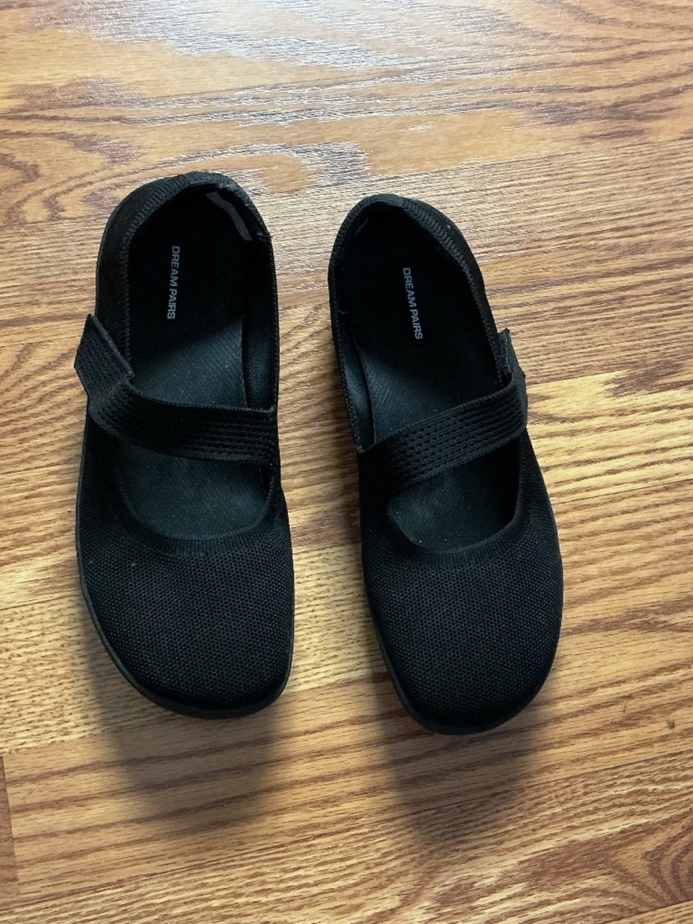 Dream Pairs Black Mesh Mary Jane Flats Shoes Size 9